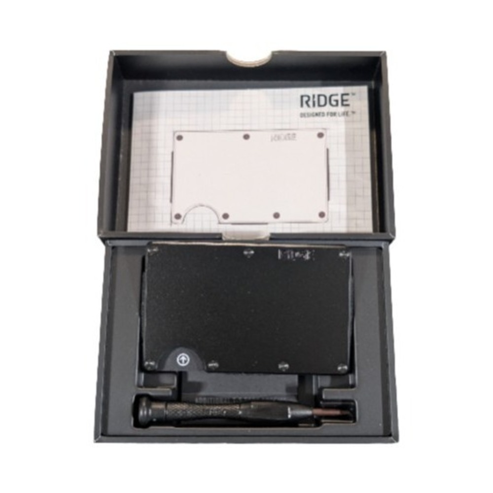 Pp3O The Ridge Wallet 2.0 - Aluminum With Cash Strap - Royal (Black) Model A0449